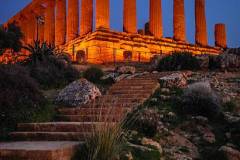 The Temple of Juno Illuminated at Night - Agrigento, Sicily